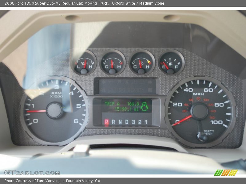 Oxford White / Medium Stone 2008 Ford F350 Super Duty XL Regular Cab Moving Truck
