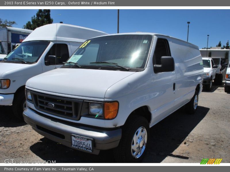 Oxford White / Medium Flint 2003 Ford E Series Van E250 Cargo