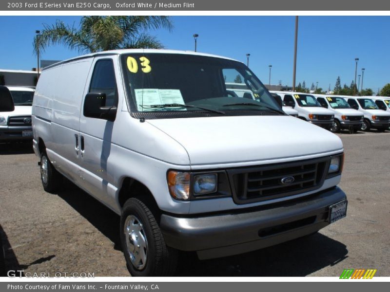 Oxford White / Medium Flint 2003 Ford E Series Van E250 Cargo