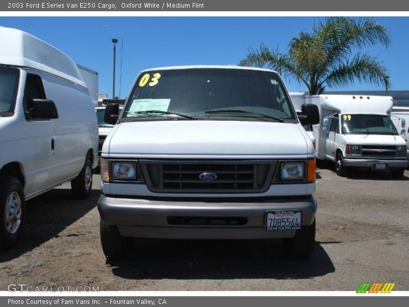 Oxford White / Medium Flint 2003 Ford E Series Van E250 Cargo