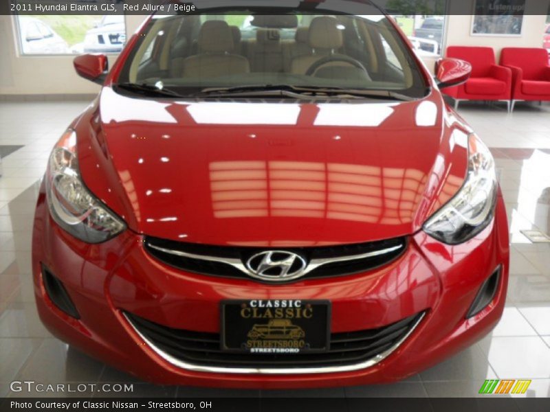 Red Allure / Beige 2011 Hyundai Elantra GLS