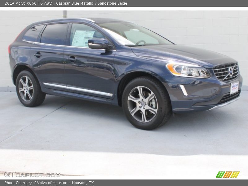 Caspian Blue Metallic / Sandstone Beige 2014 Volvo XC60 T6 AWD