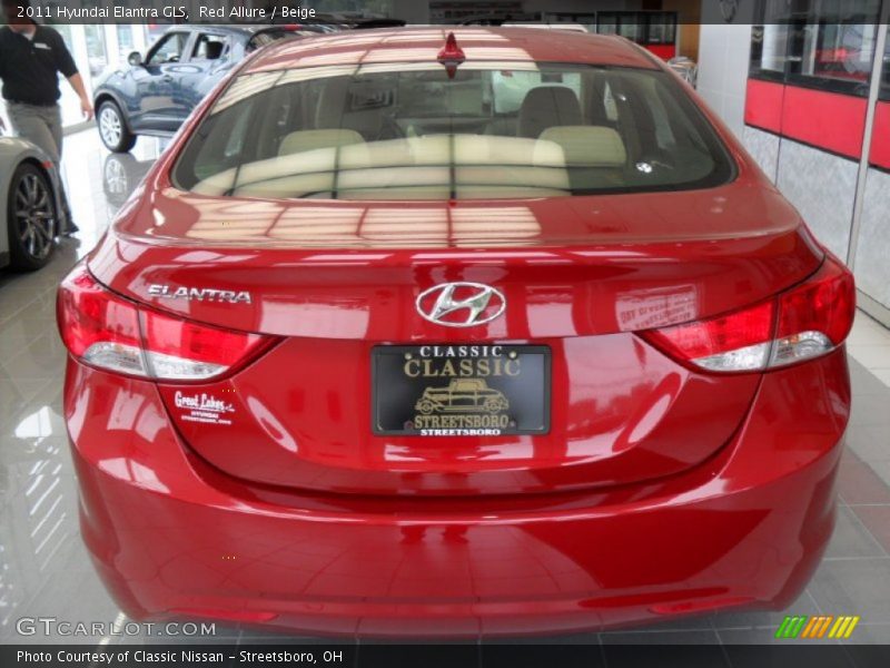 Red Allure / Beige 2011 Hyundai Elantra GLS