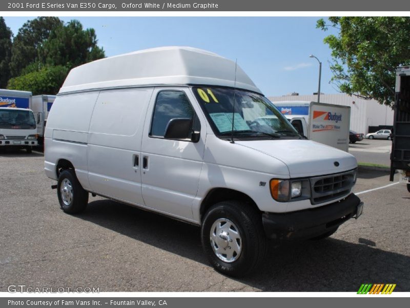 Oxford White / Medium Graphite 2001 Ford E Series Van E350 Cargo