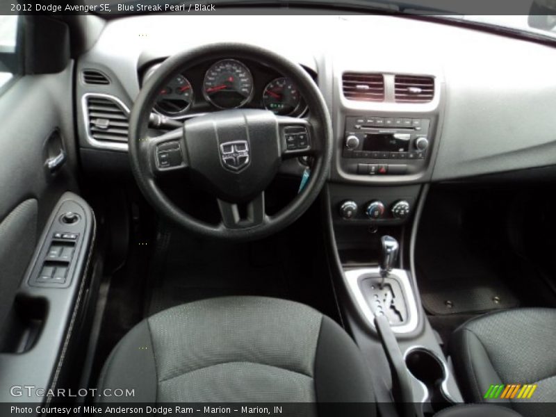 Blue Streak Pearl / Black 2012 Dodge Avenger SE