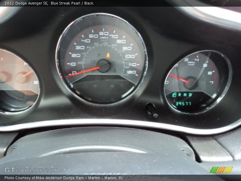 Blue Streak Pearl / Black 2012 Dodge Avenger SE