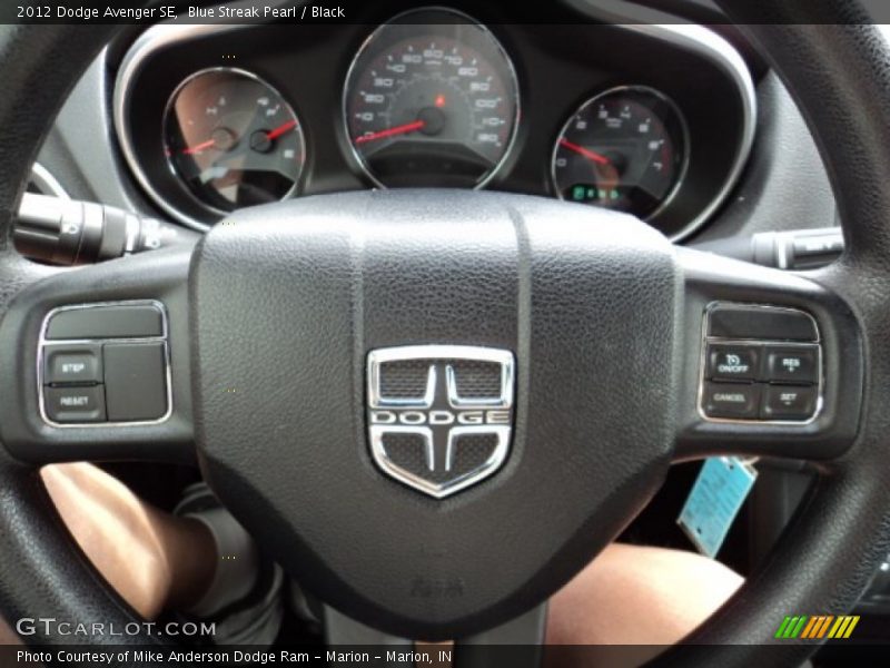 Blue Streak Pearl / Black 2012 Dodge Avenger SE