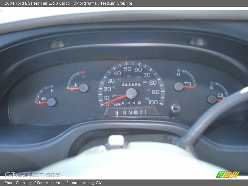 Oxford White / Medium Graphite 2001 Ford E Series Van E350 Cargo
