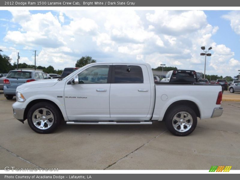 Bright White / Dark Slate Gray 2012 Dodge Ram 1500 Laramie Crew Cab