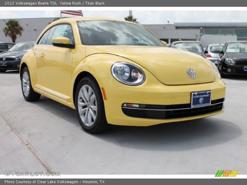 Yellow Rush / Titan Black 2013 Volkswagen Beetle TDI