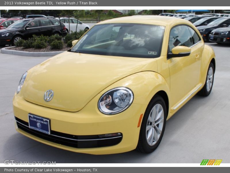 Yellow Rush / Titan Black 2013 Volkswagen Beetle TDI