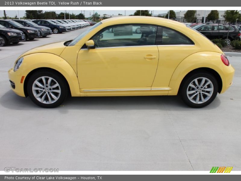 Yellow Rush / Titan Black 2013 Volkswagen Beetle TDI