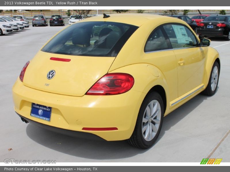 Yellow Rush / Titan Black 2013 Volkswagen Beetle TDI