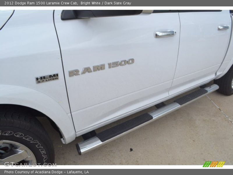 Bright White / Dark Slate Gray 2012 Dodge Ram 1500 Laramie Crew Cab