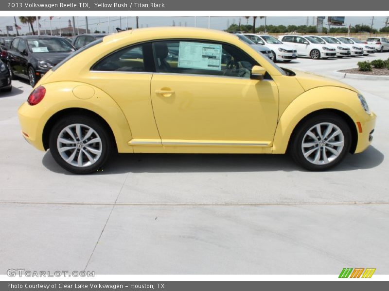 Yellow Rush / Titan Black 2013 Volkswagen Beetle TDI