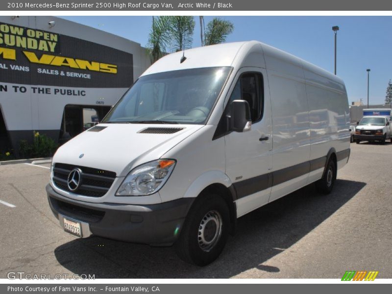 Arctic White / Black 2010 Mercedes-Benz Sprinter 2500 High Roof Cargo Van