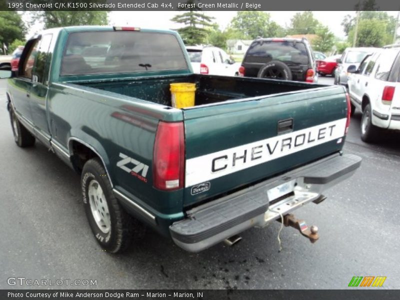 Forest Green Metallic / Beige 1995 Chevrolet C/K K1500 Silverado Extended Cab 4x4