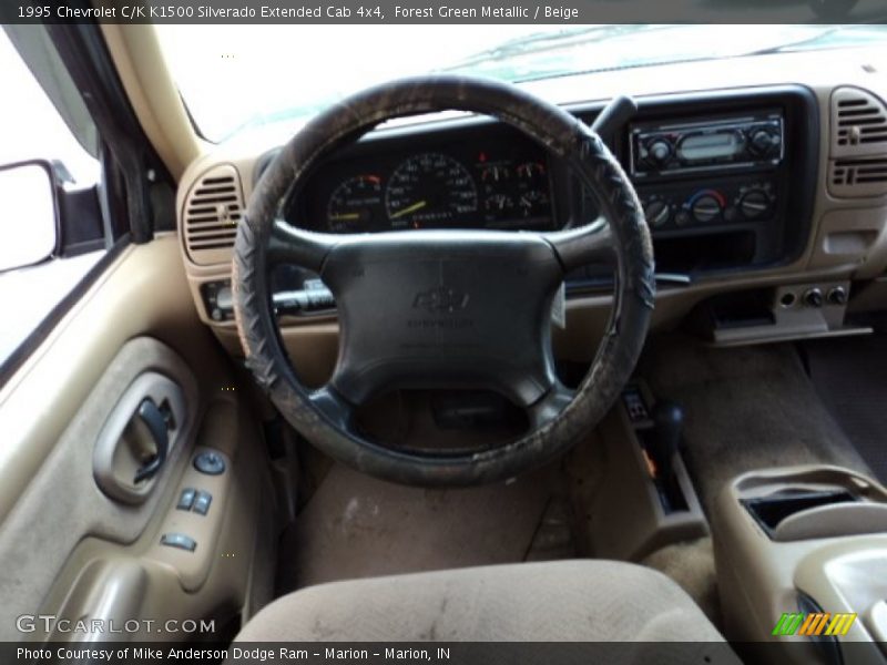 Forest Green Metallic / Beige 1995 Chevrolet C/K K1500 Silverado Extended Cab 4x4