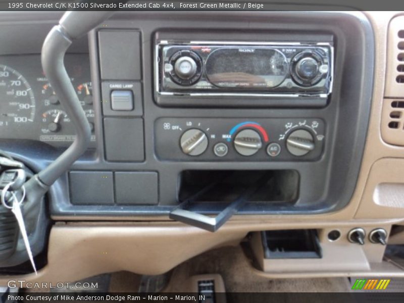Forest Green Metallic / Beige 1995 Chevrolet C/K K1500 Silverado Extended Cab 4x4