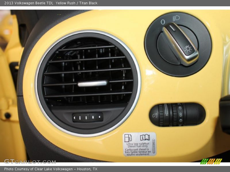 Yellow Rush / Titan Black 2013 Volkswagen Beetle TDI