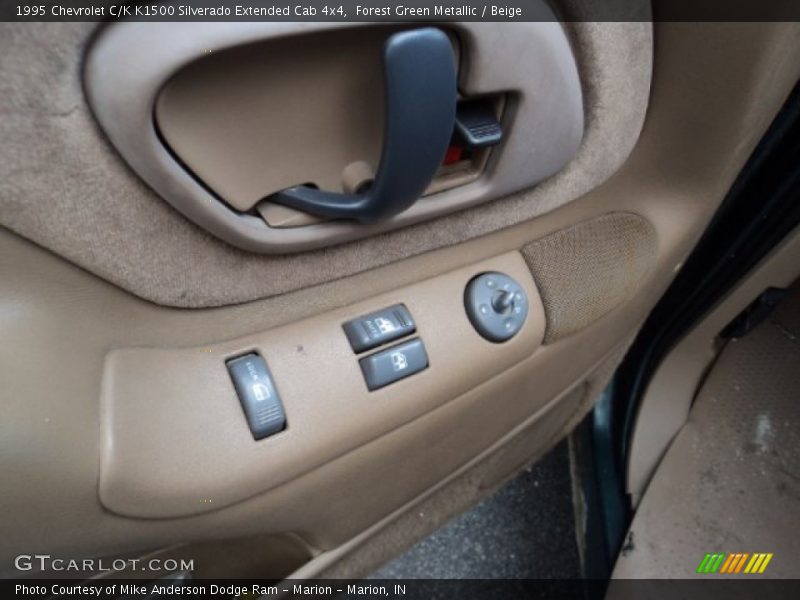 Forest Green Metallic / Beige 1995 Chevrolet C/K K1500 Silverado Extended Cab 4x4