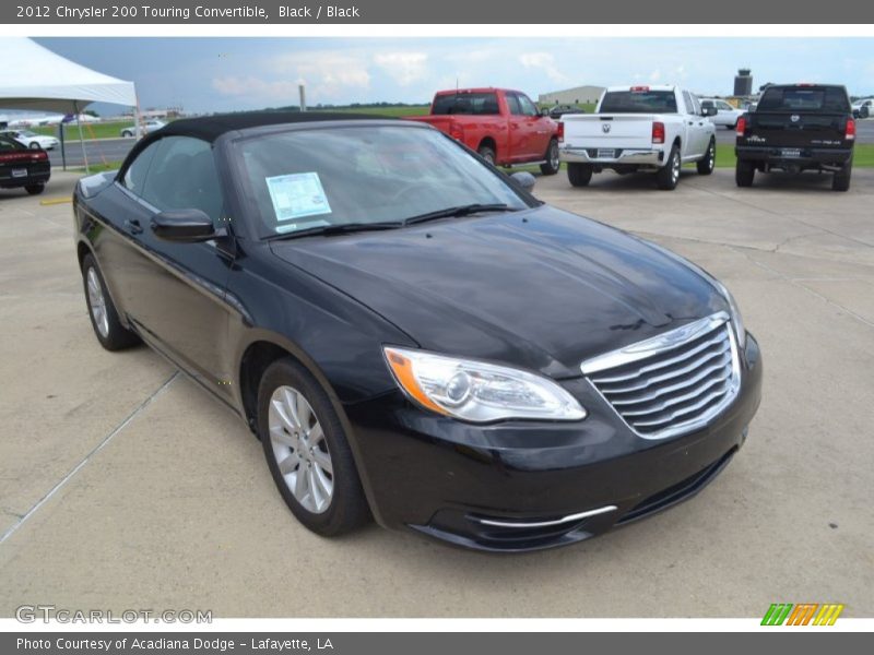 Black / Black 2012 Chrysler 200 Touring Convertible