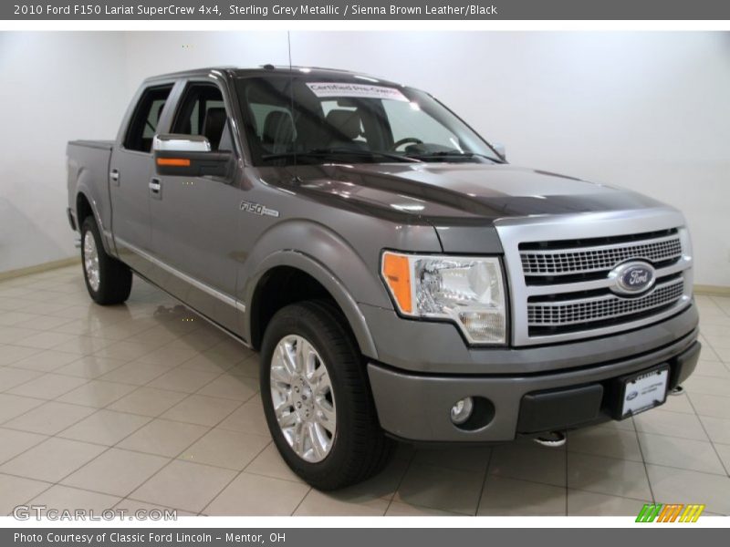 Sterling Grey Metallic / Sienna Brown Leather/Black 2010 Ford F150 Lariat SuperCrew 4x4