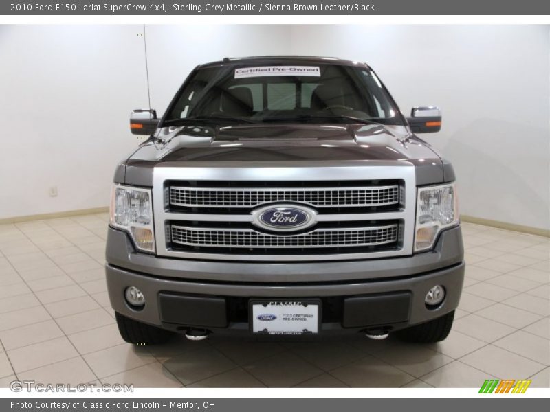 Sterling Grey Metallic / Sienna Brown Leather/Black 2010 Ford F150 Lariat SuperCrew 4x4