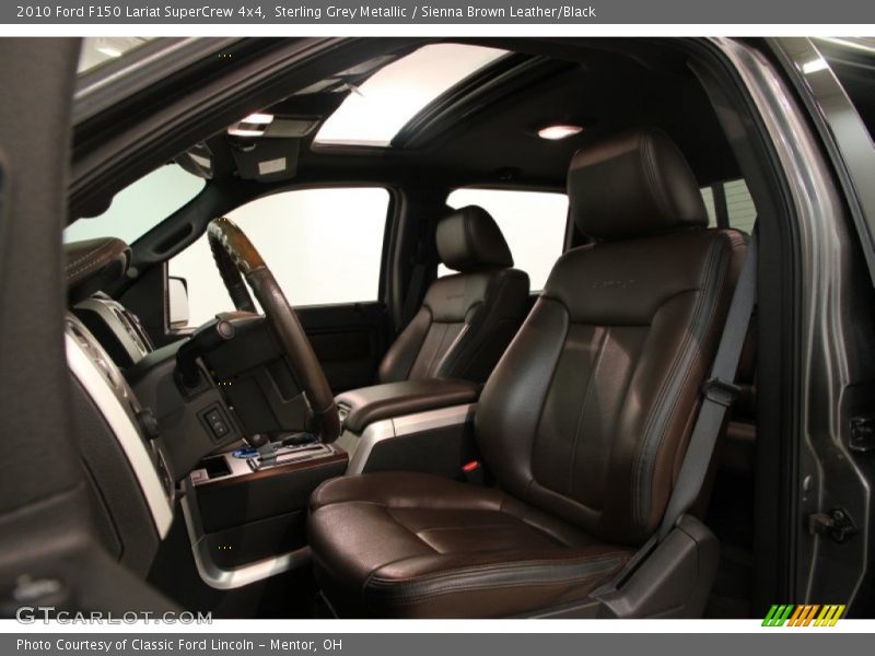 Sterling Grey Metallic / Sienna Brown Leather/Black 2010 Ford F150 Lariat SuperCrew 4x4