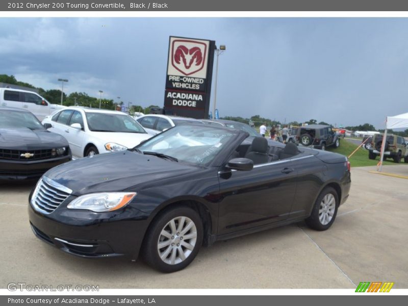 Black / Black 2012 Chrysler 200 Touring Convertible