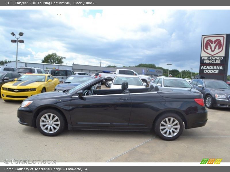 Black / Black 2012 Chrysler 200 Touring Convertible