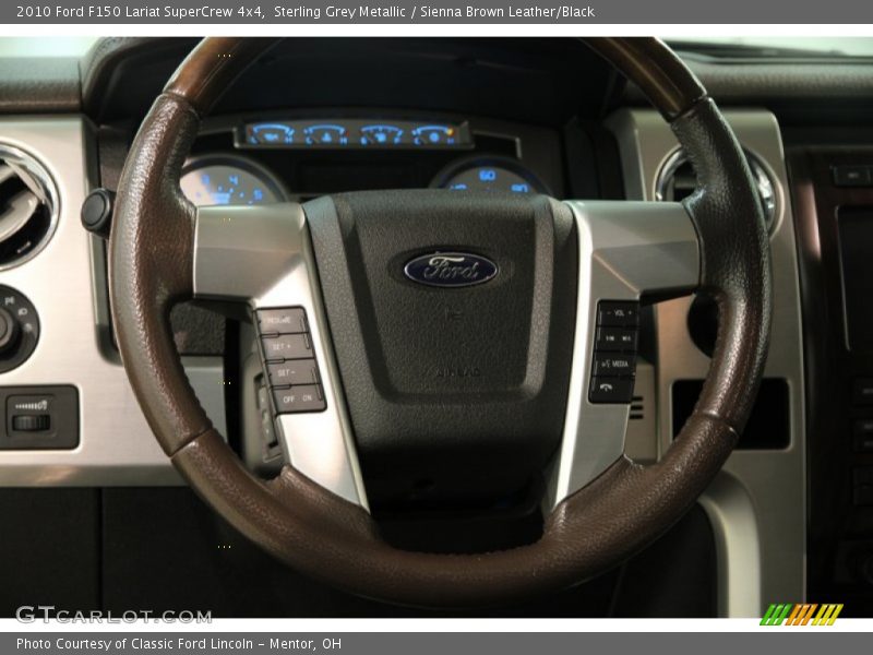 Sterling Grey Metallic / Sienna Brown Leather/Black 2010 Ford F150 Lariat SuperCrew 4x4