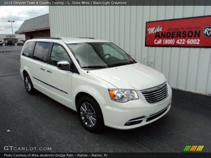 Stone White / Black/Light Graystone 2013 Chrysler Town & Country Touring - L