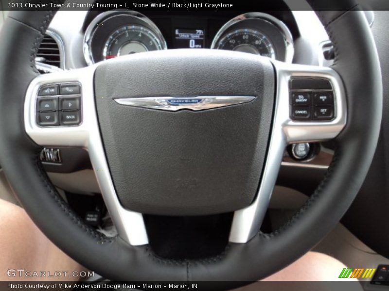 Stone White / Black/Light Graystone 2013 Chrysler Town & Country Touring - L