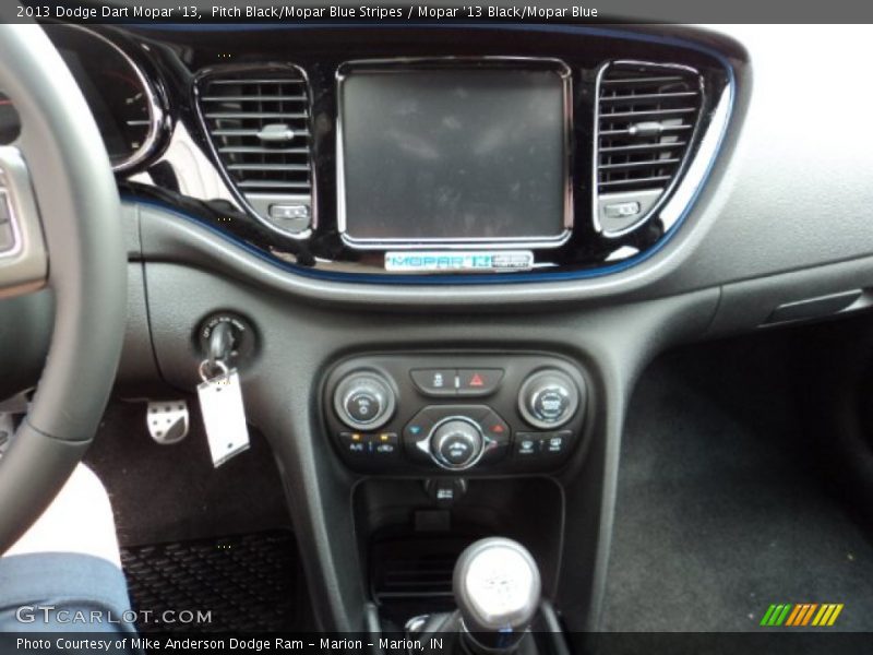Pitch Black/Mopar Blue Stripes / Mopar '13 Black/Mopar Blue 2013 Dodge Dart Mopar '13
