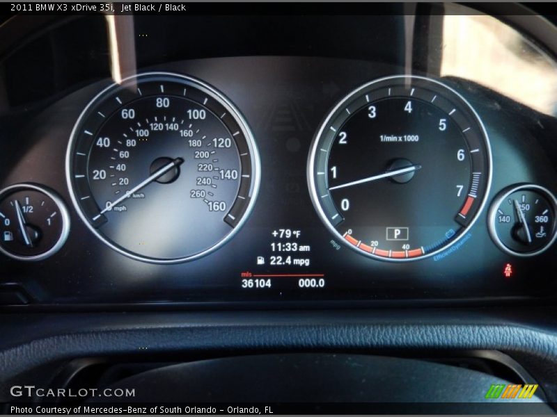 Jet Black / Black 2011 BMW X3 xDrive 35i