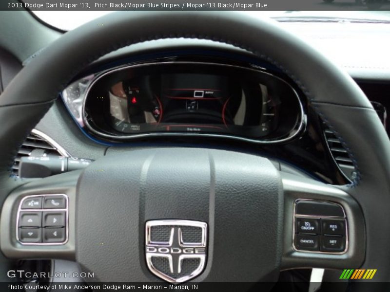 Pitch Black/Mopar Blue Stripes / Mopar '13 Black/Mopar Blue 2013 Dodge Dart Mopar '13