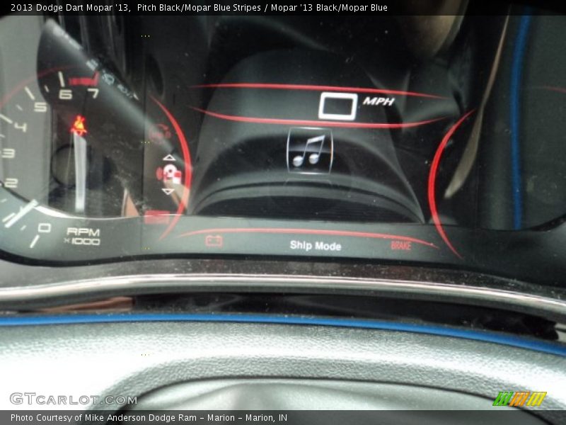 Pitch Black/Mopar Blue Stripes / Mopar '13 Black/Mopar Blue 2013 Dodge Dart Mopar '13