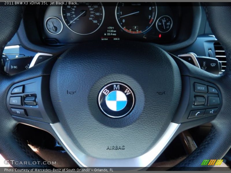 Jet Black / Black 2011 BMW X3 xDrive 35i