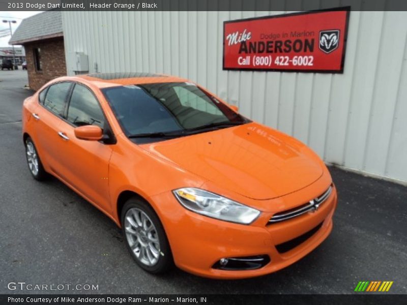 Header Orange / Black 2013 Dodge Dart Limited