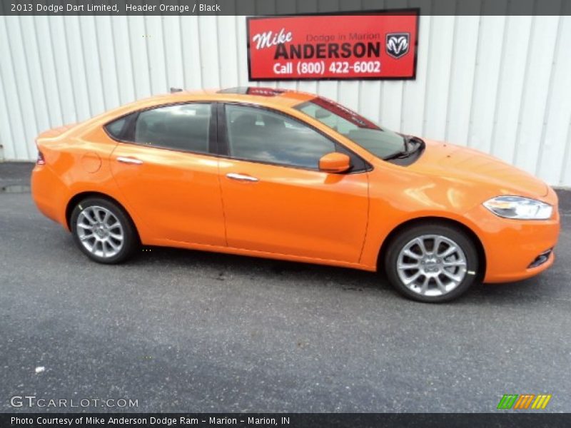 Header Orange / Black 2013 Dodge Dart Limited