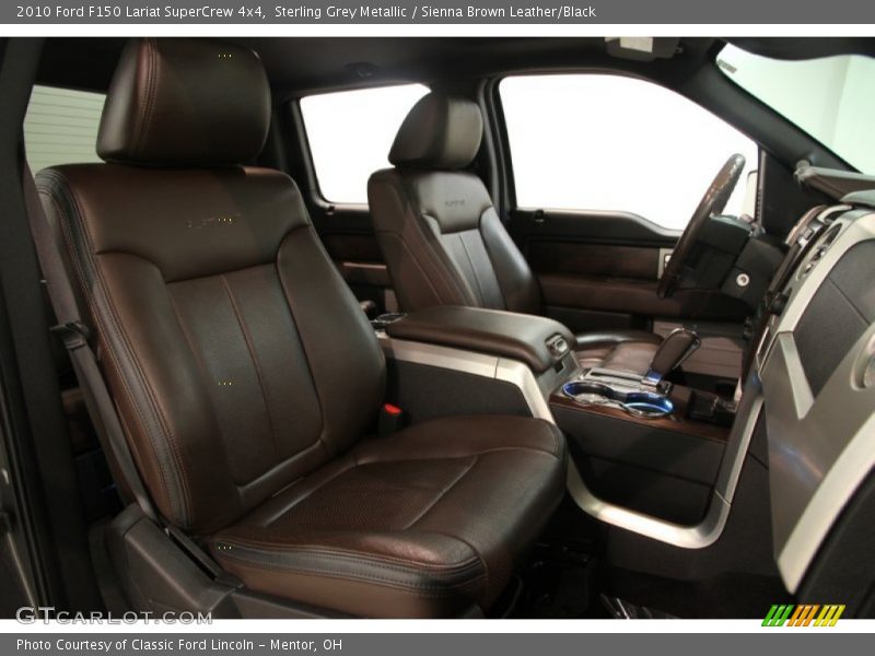 Sterling Grey Metallic / Sienna Brown Leather/Black 2010 Ford F150 Lariat SuperCrew 4x4