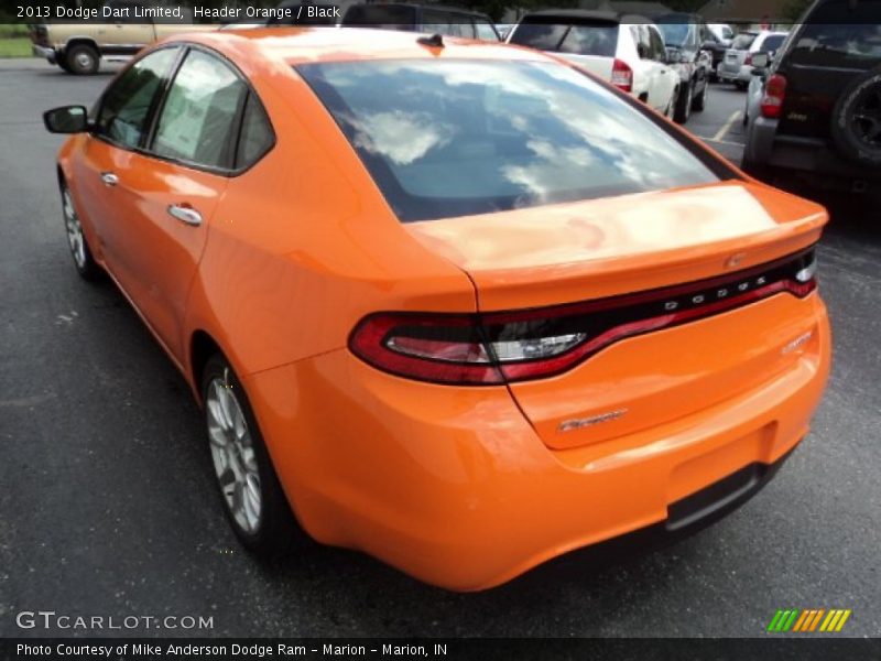 Header Orange / Black 2013 Dodge Dart Limited