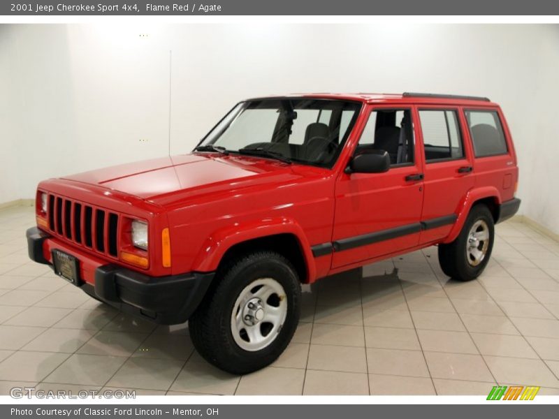 Flame Red / Agate 2001 Jeep Cherokee Sport 4x4