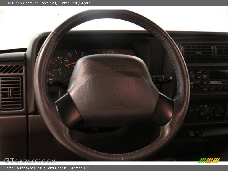 Flame Red / Agate 2001 Jeep Cherokee Sport 4x4
