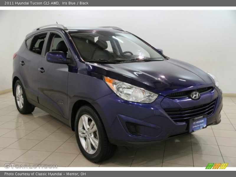 Iris Blue / Black 2011 Hyundai Tucson GLS AWD