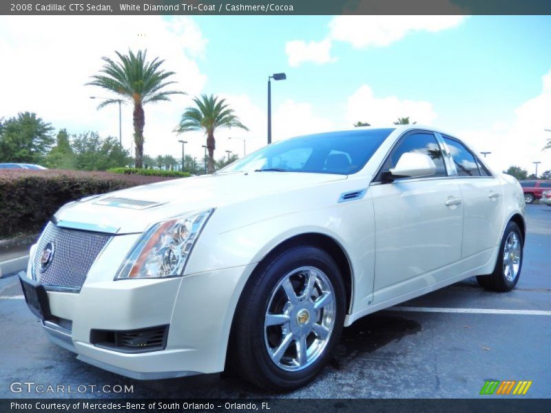 White Diamond Tri-Coat / Cashmere/Cocoa 2008 Cadillac CTS Sedan