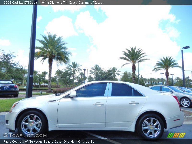 White Diamond Tri-Coat / Cashmere/Cocoa 2008 Cadillac CTS Sedan