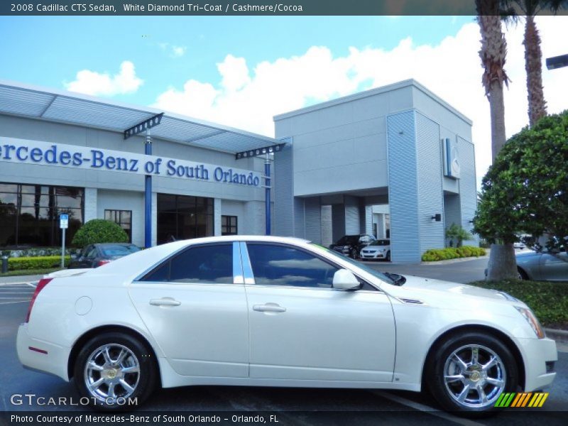 White Diamond Tri-Coat / Cashmere/Cocoa 2008 Cadillac CTS Sedan