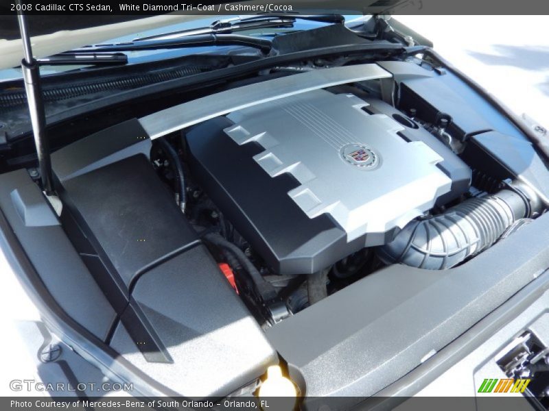 White Diamond Tri-Coat / Cashmere/Cocoa 2008 Cadillac CTS Sedan